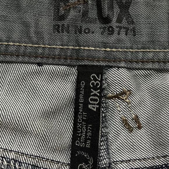 D-Lux Faded Acid Washed Grey Jeans 40Wx32L - Picture 5 of 8